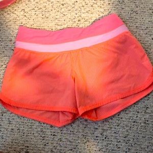 Pink lululemon shorts